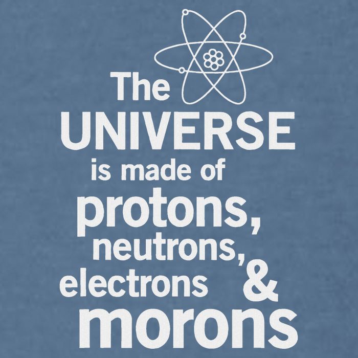 The Universe Is Made Of Protons Neutrons Electrons Moron Garment-Dyed Sweatshirt