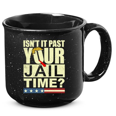 Trump Usa Isn’T It Past Your Jail Time Vintage 15oz Campfire Ceramic Mug