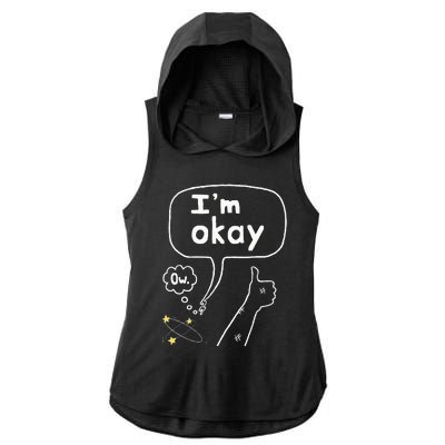 Thumbs Up IM Okay Ladies PosiCharge Tri-Blend Wicking Draft Hoodie Tank