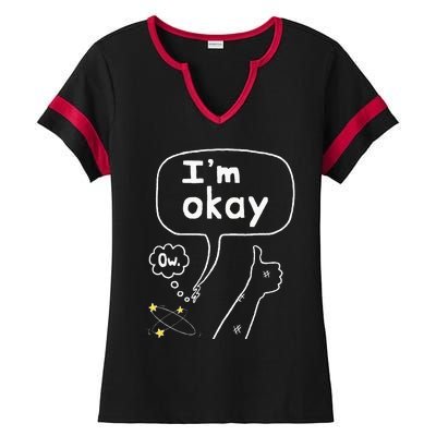 Thumbs Up IM Okay Ladies Halftime Notch Neck Tee