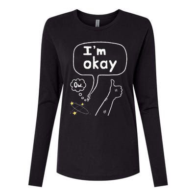 Thumbs Up IM Okay Womens Cotton Relaxed Long Sleeve T-Shirt