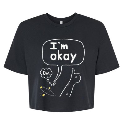 Thumbs Up IM Okay Bella+Canvas Jersey Crop Tee