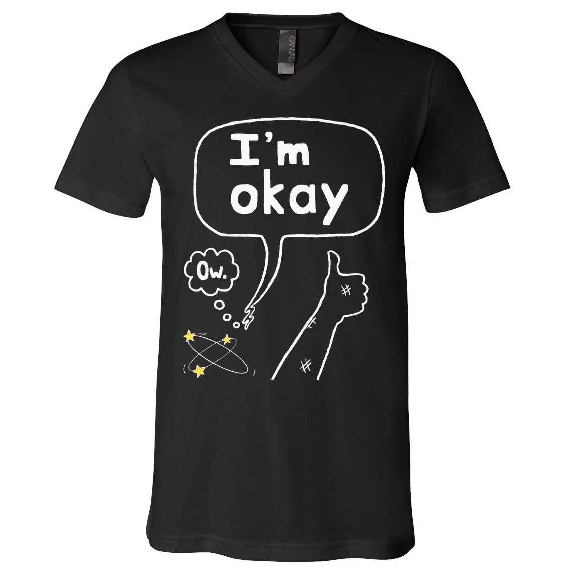 Thumbs Up IM Okay V-Neck T-Shirt