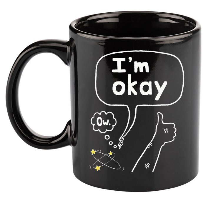 Thumbs Up IM Okay 11oz C Handle Ceramic Mug