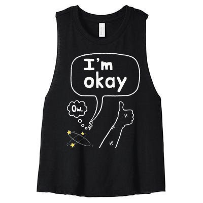 Thumbs Up IM Okay Women's Racerback Cropped Tank