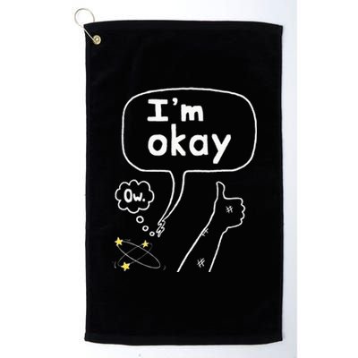 Thumbs Up IM Okay Platinum Collection Golf Towel