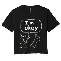 Thumbs Up IM Okay Women's Crop Top Tee