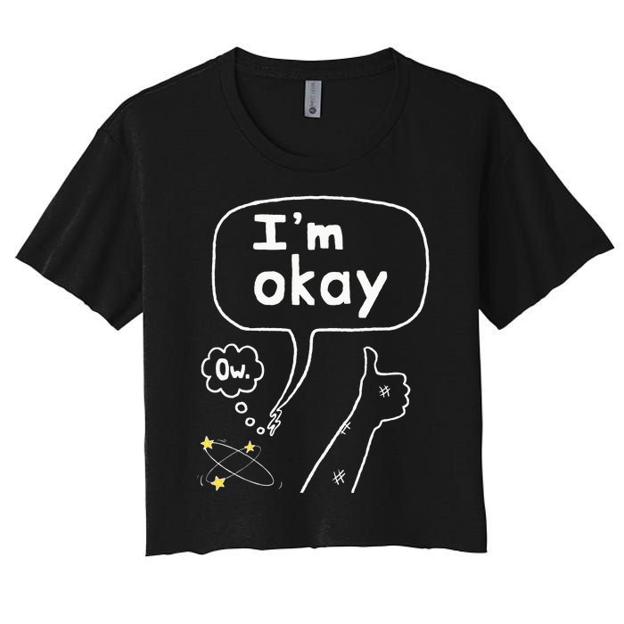 Thumbs Up IM Okay Women's Crop Top Tee