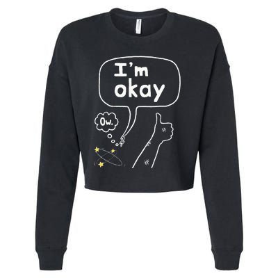 Thumbs Up IM Okay Cropped Pullover Crew