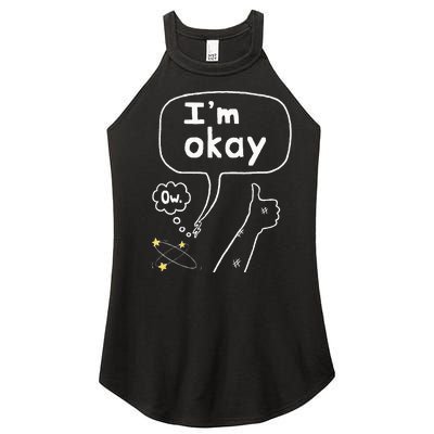 Thumbs Up IM Okay Women’s Perfect Tri Rocker Tank