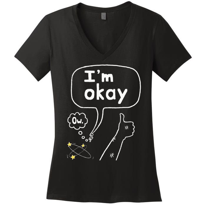 Thumbs Up IM Okay Women's V-Neck T-Shirt