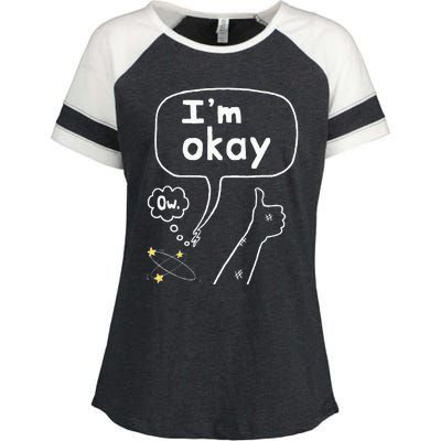 Thumbs Up IM Okay Enza Ladies Jersey Colorblock Tee