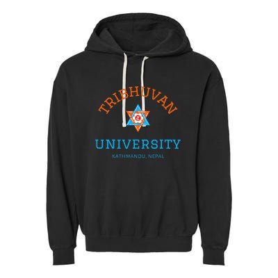 Tribhuvan University Kathmandu Nepal The Oldest University Garment-Dyed Fleece Hoodie