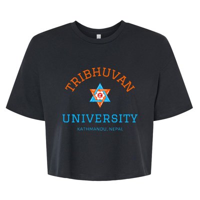 Tribhuvan University Kathmandu Nepal The Oldest University Bella+Canvas Jersey Crop Tee