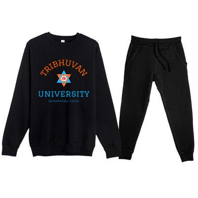 Tribhuvan University Kathmandu Nepal The Oldest University Premium Crewneck Sweatsuit Set