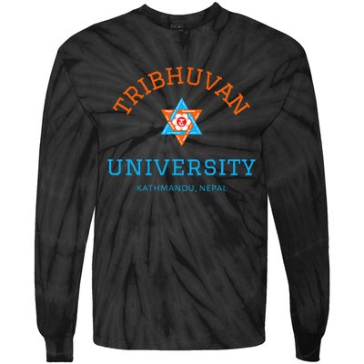 Tribhuvan University Kathmandu Nepal The Oldest University Tie-Dye Long Sleeve Shirt