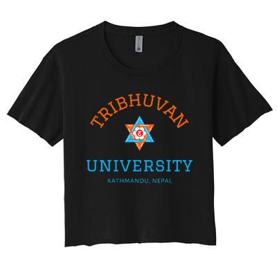 Tribhuvan University Kathmandu Nepal The Oldest University Women's Crop Top Tee