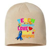 Teach Understand Love Inspire Autism Awareness For Teachers Sustainable Beanie