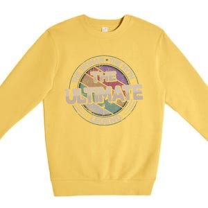 The Ultimate Legend Retro Frisbee Ladies Ultimate Gift Premium Crewneck Sweatshirt