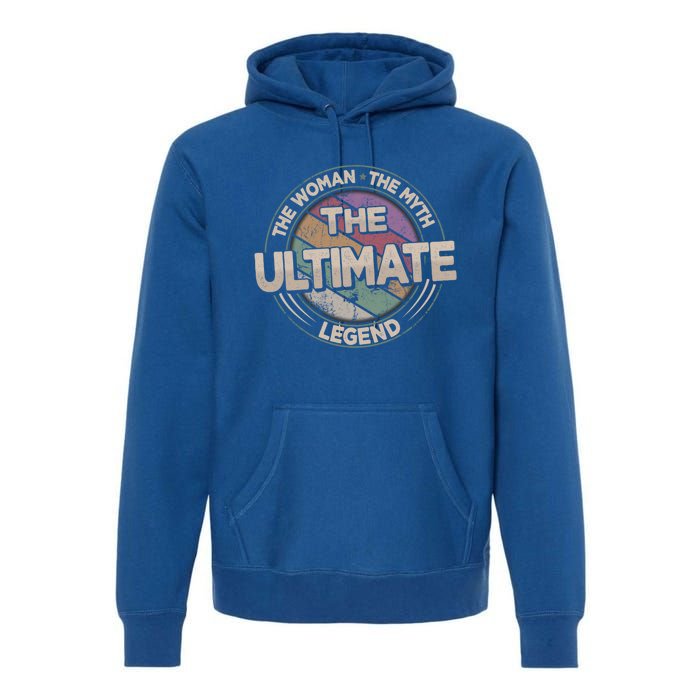 The Ultimate Legend Retro Frisbee Ladies Ultimate Gift Premium Hoodie