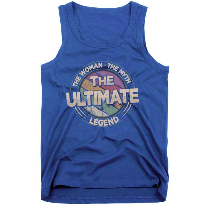 The Ultimate Legend Retro Frisbee Ladies Ultimate Gift Tank Top