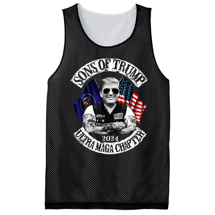 Trump Ultra Maga Sons Of Trump Ultra Maga Chapter 2024 Mesh Reversible Basketball Jersey Tank