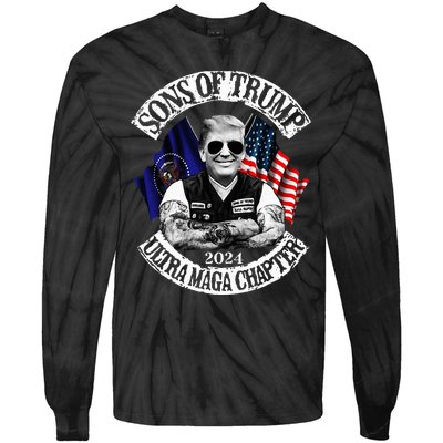 Trump Ultra Maga Sons Of Trump Ultra Maga Chapter 2024 Tie-Dye Long Sleeve Shirt