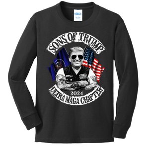 Trump Ultra Maga Sons Of Trump Ultra Maga Chapter 2024 Kids Long Sleeve Shirt