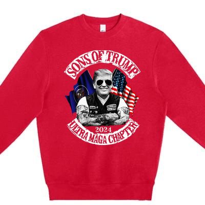 Trump Ultra Maga Sons Of Trump Ultra Maga Chapter 2024 Premium Crewneck Sweatshirt