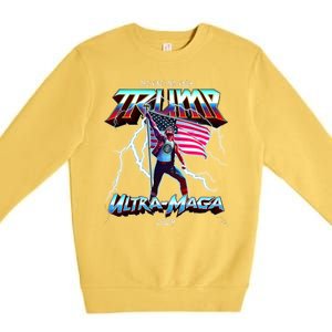 Trump Ultra Maga 2024 Funny Premium Crewneck Sweatshirt