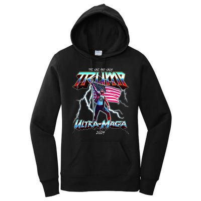 Trump Ultra Maga 2024 Funny Women's Pullover Hoodie