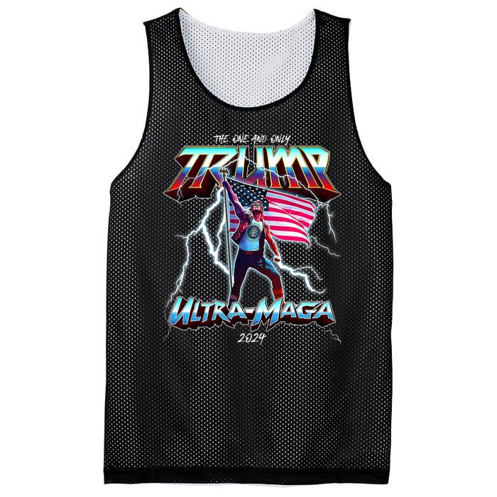 Trump Ultra Maga 2024 Funny Mesh Reversible Basketball Jersey Tank