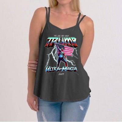 Trump Ultra Maga 2024 Funny Women's Strappy Tank