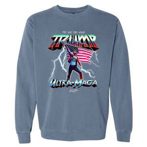 Trump Ultra Maga 2024 Funny Garment-Dyed Sweatshirt