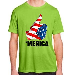 Thumbs Up Merica USA American Flag Adult ChromaSoft Performance T-Shirt