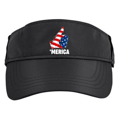 Thumbs Up Merica USA American Flag Adult Drive Performance Visor