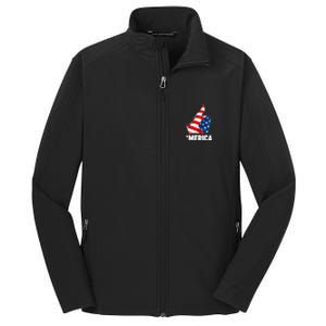 Thumbs Up Merica USA American Flag Core Soft Shell Jacket