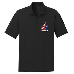 Thumbs Up Merica USA American Flag PosiCharge RacerMesh Polo