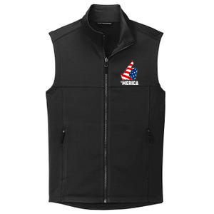 Thumbs Up Merica USA American Flag Collective Smooth Fleece Vest