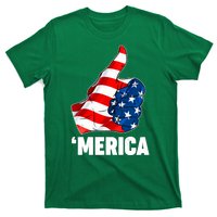 Thumbs Up Merica USA American Flag T-Shirt