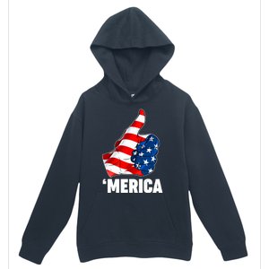 Thumbs Up Merica USA American Flag Urban Pullover Hoodie