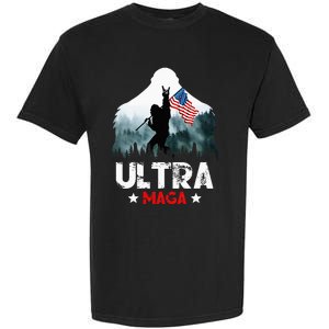 Trump Ultra Maga Funny Bigfoot Bring Flag For Republican Garment-Dyed Heavyweight T-Shirt