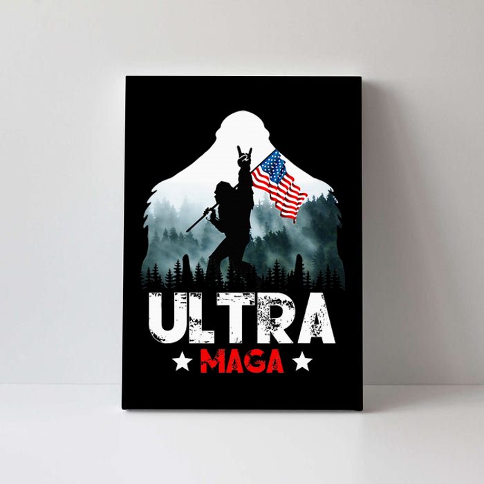 Trump Ultra Maga Funny Bigfoot Bring Flag For Republican Canvas