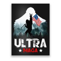 Trump Ultra Maga Funny Bigfoot Bring Flag For Republican Poster