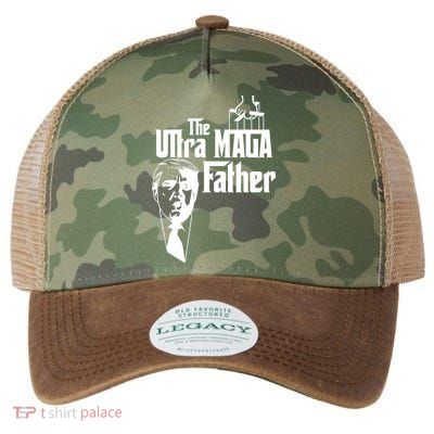 The Ultra MAGA Father Trump 2024 USA Parody Legacy Tie Dye Trucker Hat