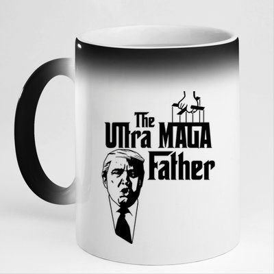 The Ultra MAGA Father Trump 2024 USA Parody 11oz Black Color Changing Mug