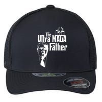 The Ultra MAGA Father Trump 2024 USA Parody Flexfit Unipanel Trucker Cap