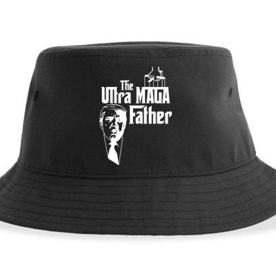 The Ultra MAGA Father Trump 2024 USA Parody Sustainable Bucket Hat