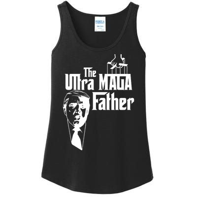 The Ultra MAGA Father Trump 2024 USA Parody Ladies Essential Tank