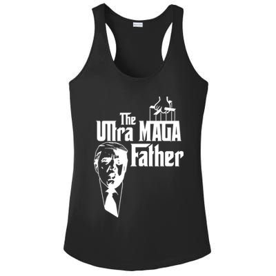 The Ultra MAGA Father Trump 2024 USA Parody Ladies PosiCharge Competitor Racerback Tank